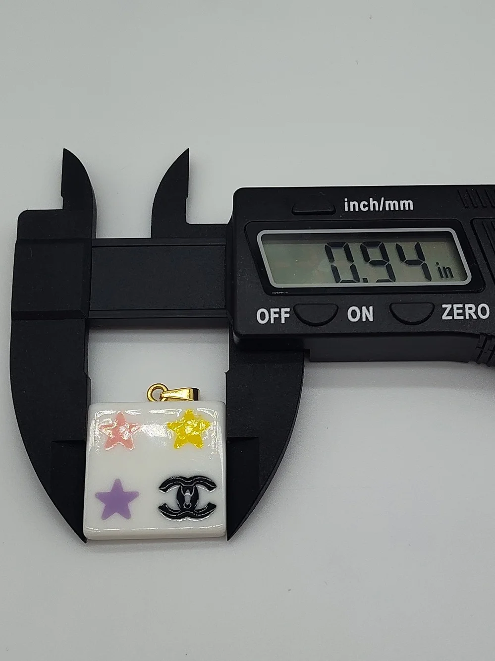 CHANEL A23 Pastel Star Tile Zipper Pull Charm Pendant Kawaii CC Collector Piece - Picture 3 of 4